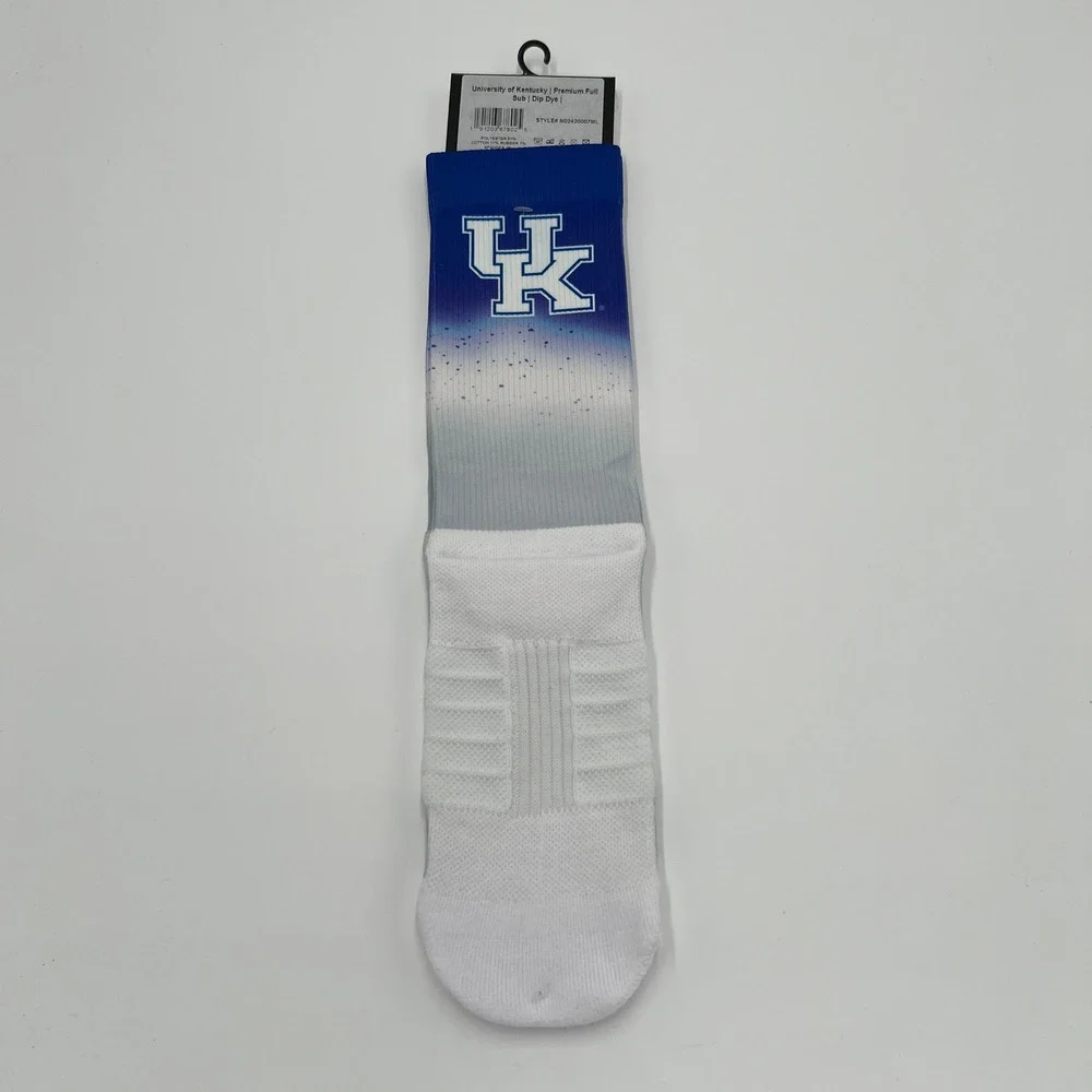 Strideline Kentucky Wildcats Crew‎ Socks Mens 8-12 Blue White Ombre NEW NCAA